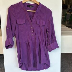 Purple Women's 3/4 length sleeve Top
